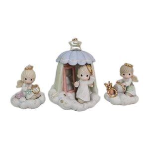 Precious Moments 'The Halo Maker' Porcelain Figurine Set 3 Angels #879576